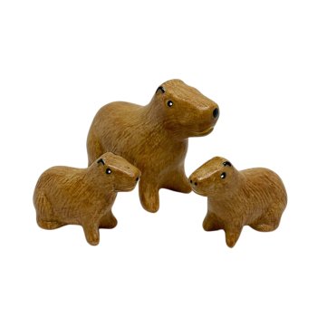 Mini Familia Capivara Enfeite